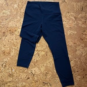 Dark Blue Lululemon Align Crops